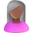 user female black pink grey